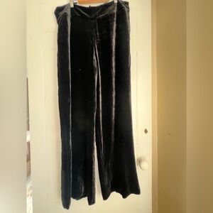 Gorgeous Wide Leg Black Velvet lined pants
